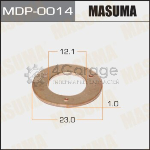 MASUMA MDP0014 Шайбы для форсунок MASUMA (медный. обратка) 16635-16A00, 12,1х22,9х1 RD28, LD20, CD##