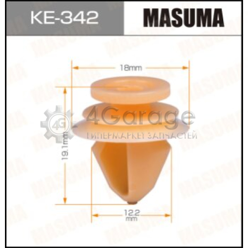 MASUMA KE342 Клипса автомобильная (автокрепеж) MASUMA 342-KE [уп.50]