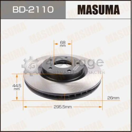 MASUMA BD2110 Диск тормозной MASUMA front DUALIS JAPAN/ J10 10- [уп.2]