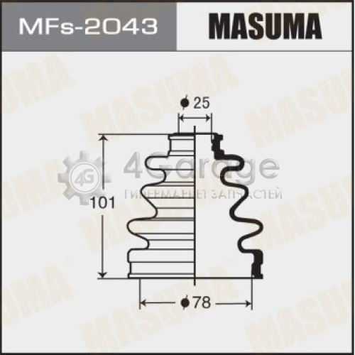 MASUMA MFs2043 Пыльник ШРУСа MASUMA MFs-2043 (силикон)