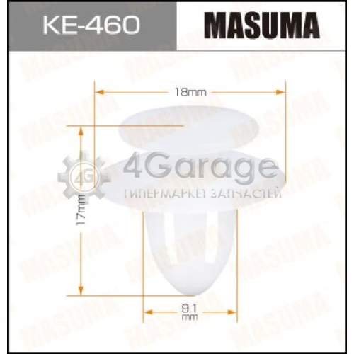 MASUMA KE460 Клипса автомобильная (автокрепеж) MASUMA 460-KE [уп.50]