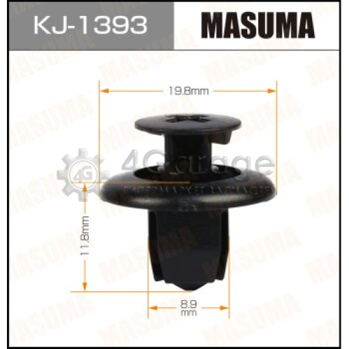 MASUMA KJ1393 Клипса автомобильная (автокрепеж) MASUMA 1393-KJ [уп.50]