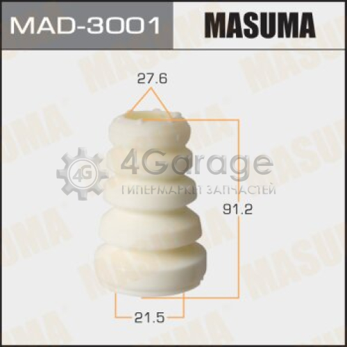 Отбойник амортизаторов MASUMA, 21.5x27.6x91.2, OUTLANDER, OUTLANDER PHEV / GF7W, GG2W MASUMA MAD3001 в Нижнем Новгороде