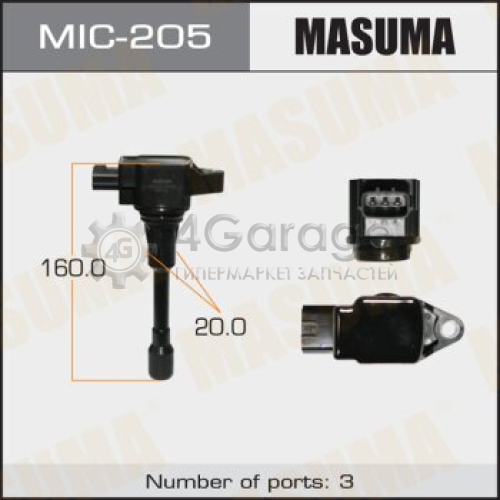 MASUMA MIC205 Катушка зажигания MASUMA, MURANO, FX50 / QR25DE, VK50VE