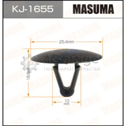 MASUMA KJ1655 Клипса автомобильная (автокрепеж) MASUMA 1655-KJ [уп.50]