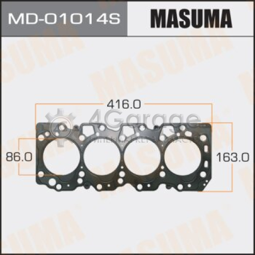 MASUMA MD01014S Прокладка Головки блока MASUMA, 3С-T, четырехслойная (металл-эластомер) Толщина 1,40 мм (1/10)