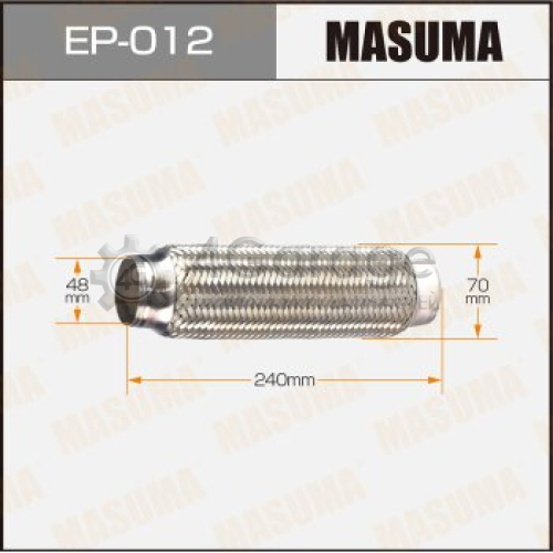 MASUMA EP012 Гофра глушителя MASUMA, 3-х слойная, interlock, 48x240