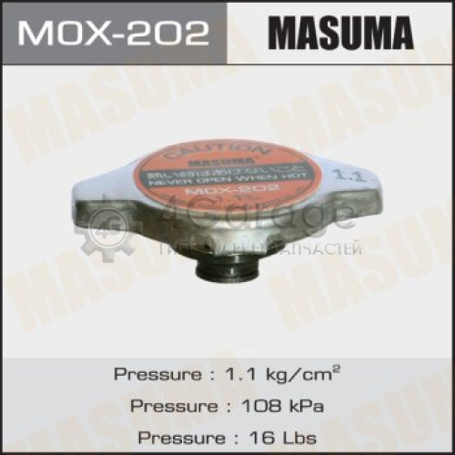 MASUMA MOX202 Крышка радиатора MASUMA (NGK-P561, TAMA-RC13, FUT.-R126) 1.1 kg/cm2