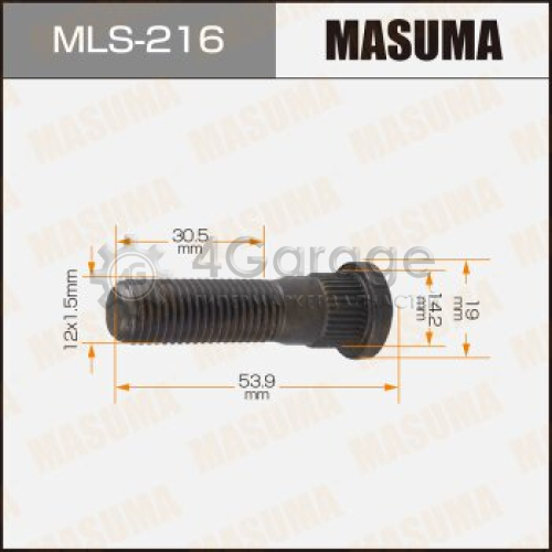 MASUMA MLS216 Шпилька MASUMA Toyota, Daihatsu, Lexus, Mitsubishi, Honda. 12Х1,5. L- 54mm