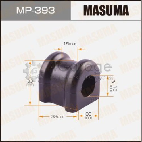 MASUMA MP393 Втулка стабилизатора MASUMA /rear/ Corolla #ZE124 .. WG, #ZE124 (0209- ) .. SED [уп.2]