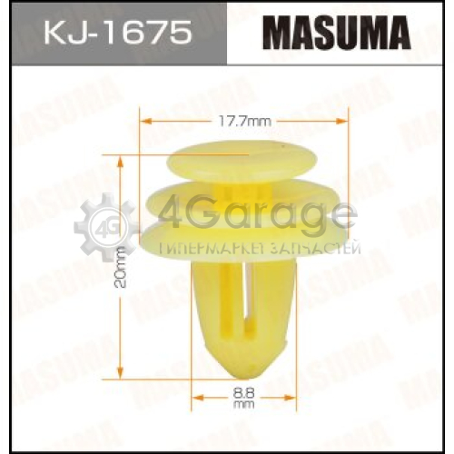 MASUMA KJ1675 Клипса автомобильная (автокрепеж) MASUMA 1675-KJ [уп.50]