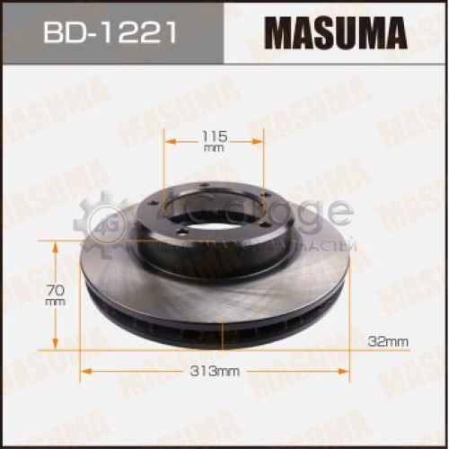 MASUMA BD1221 Диск тормозной MASUMA front LAND CRUISER/ HDJ101, UZJ100