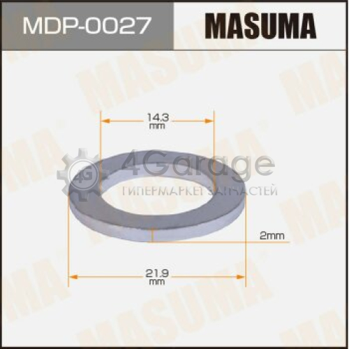 Шайба (прокладка) для болта маслосливного MASUMA, HONDA 14.3x21.9x2 [уп.50] MASUMA MDP0027 в Москве