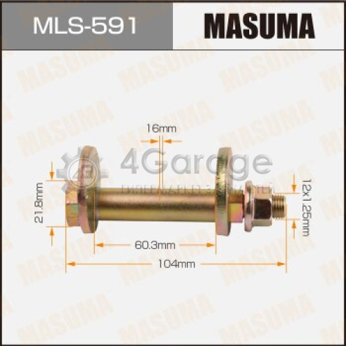 MASUMA MLS591 Болт эксцентрик MASUMA комплект. Mitsubishi