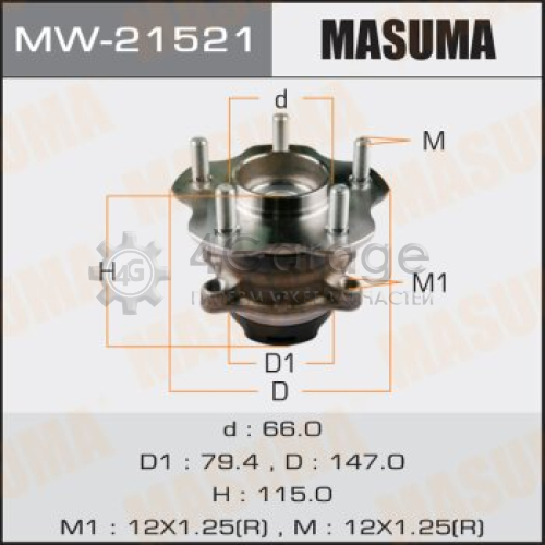 MASUMA MW21521 Ступичный узел MASUMA rear X-TRAIL, SERENA / T32, C26 (with ABS)