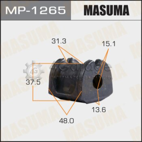 MASUMA MP1265 Втулка стабилизатора MASUMA /rear/ FORESTER, OUTBACK / SH5, B15 [уп.2]