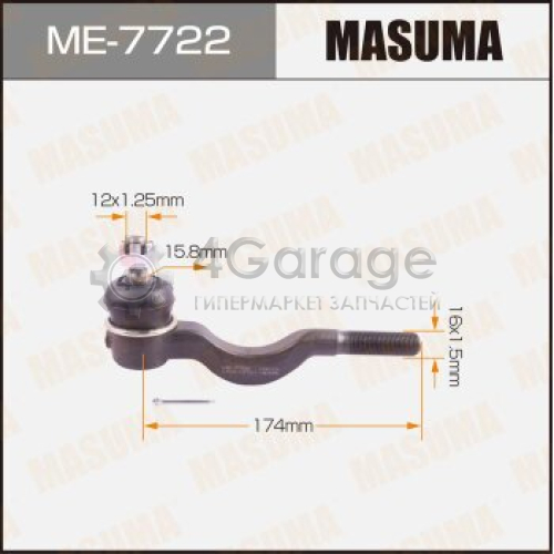 MASUMA ME7722 Наконечник рулевой тяги MASUMA in V2#V/W, V3#V/W, V4#V/W