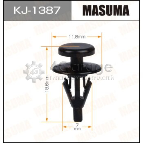 MASUMA KJ1387 Клипса автомобильная (автокрепеж) MASUMA 1387-KJ [уп.50]