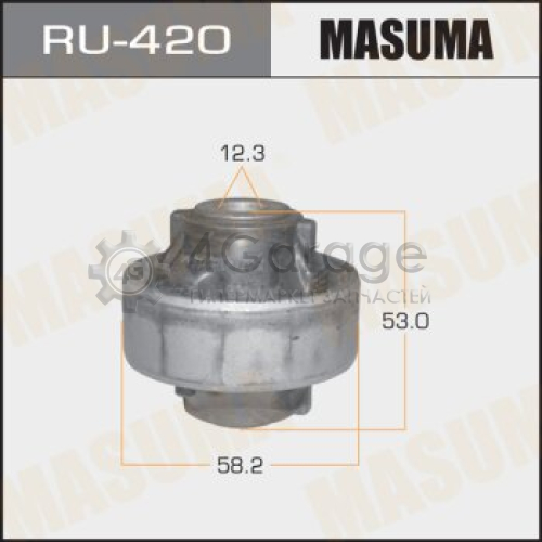 MASUMA RU420 Сайлентблок MASUMA TIIDA/C11/CUBE/ Z11/ MARCH/ K12/ front low