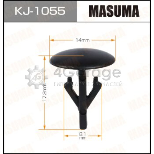 MASUMA KJ1055 Клипса автомобильная (автокрепеж) MASUMA 1055-KJ [уп.50]