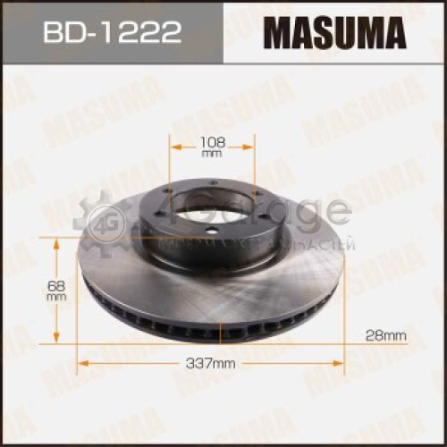 MASUMA BD1222 Диск тормозной MASUMA front PRADO/ GRJ12#, KDJ12#, RZJ12#