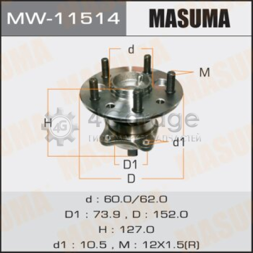 MASUMA MW11514 Ступичный узел MASUMA rear CAMRY/ MCV30, ACV30 RH