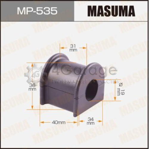 MASUMA MP535 Втулка стабилизатора MASUMA /front/rear/ Raum EXZ1#/L.C. ##J95, 12#, Surf YN130,##N185 [уп.2]