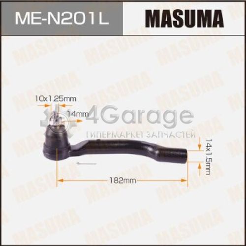 MASUMA MEN201L Наконечник рулевой тяги MASUMA X-TRAIL, QASHQAI/ T31, J10E LH