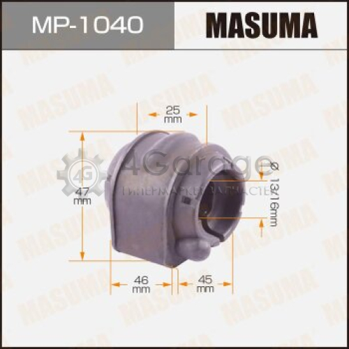 MASUMA MP1040 Втулка стабилизатора MASUMA /rear/ MAZDA 3/ BK# [уп.2]