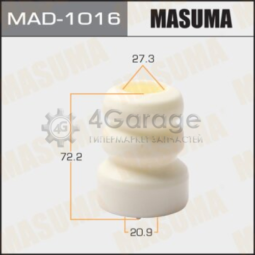 MASUMA MAD1016 Отбойник амортизаторов MASUMA, 20.9x27.3x72.2, CAMRY, ES250 / ASV50L, GSV60L