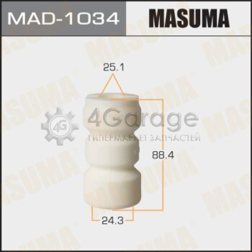 MASUMA MAD1034 Отбойник амортизаторов MASUMA, 24.3x25.1x88.4, RAV4 / ACA20W, ZCA26W rear