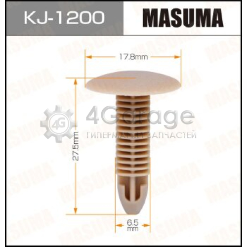 MASUMA KJ1200 Клипса автомобильная (автокрепеж) MASUMA 1200-KJ [уп.50]