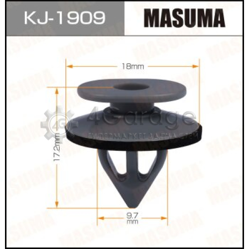 MASUMA KJ1909 Клипса автомобильная (автокрепеж) MASUMA 1909-KJ [уп.50]