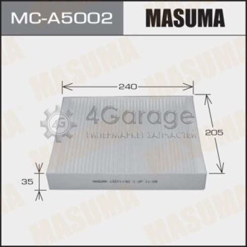 MASUMA MCA5002 Салонный фильтр AC9205 MASUMA CHEVROLET/ CRUZE/ V1600, V1800, V2000 09- (1/40)