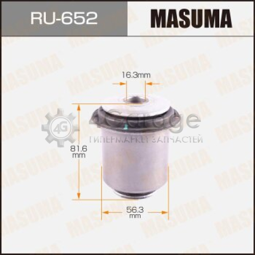 MASUMA RU652 Сайлентблок MASUMA HILUX/ KUN15, 2# front low