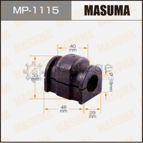 MASUMA MP1115 Втулка стабилизатора MASUMA /front/ MAZDA2 10- [уп.2]