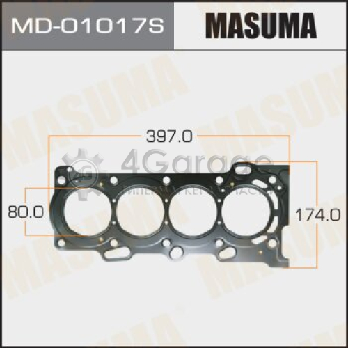 MASUMA MD01017S Прокладка Головки блока MASUMA, 1ZZ-FE, трехслойная (металл-эластомер) Толщина 0,60 мм (1/10)