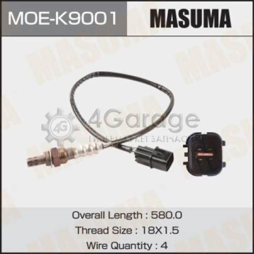 MASUMA MOEK9001 Датчик кислородный MASUMA, HYUNDAI SANTA FE, SONATA / G4JP, G4BS