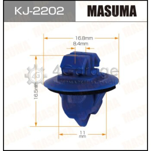 MASUMA KJ2202 Клипса автомобильная (автокрепеж) MASUMA 2202-KJ [уп.50]