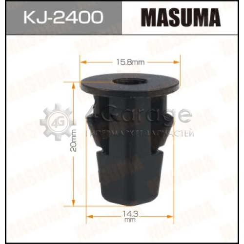 MASUMA KJ2400 Клипса автомобильная (автокрепеж) MASUMA 2400-KJ [уп.50]