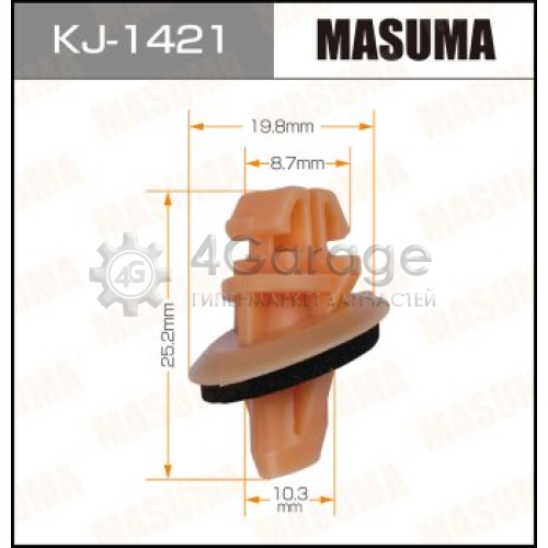 MASUMA KJ1421 Клипса автомобильная (автокрепеж) MASUMA 1421-KJ [уп.50]