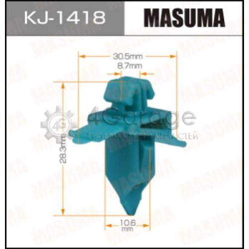 MASUMA KJ1418 Клипса автомобильная (автокрепеж) MASUMA 1418-KJ [уп.50]