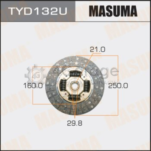 MASUMA TYD132U Диск сцепления MASUMA 250*160*21*29.8 (1/5)