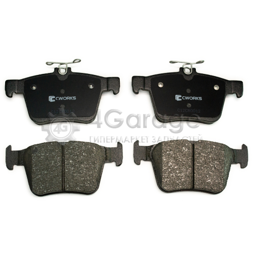 Колодки тормозные задние (Low Metallic) CWORKS C12CR0012 в Ростове-на-Дону