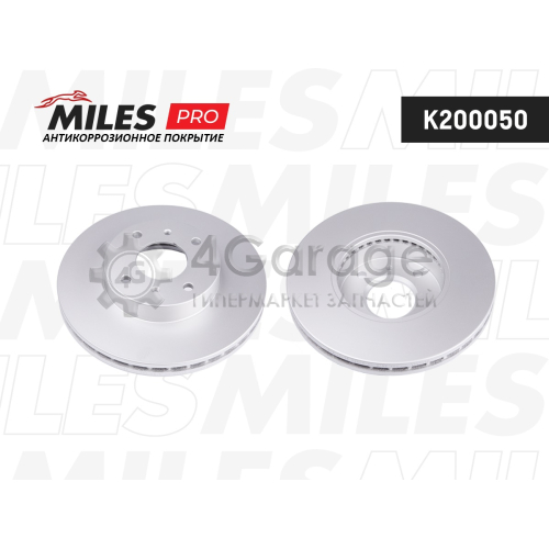 MILES K200050 Диск тормозной NISSAN ALMERA (N16E) 00>06/PRIMERA (P11E) пер. вент. с покрытием