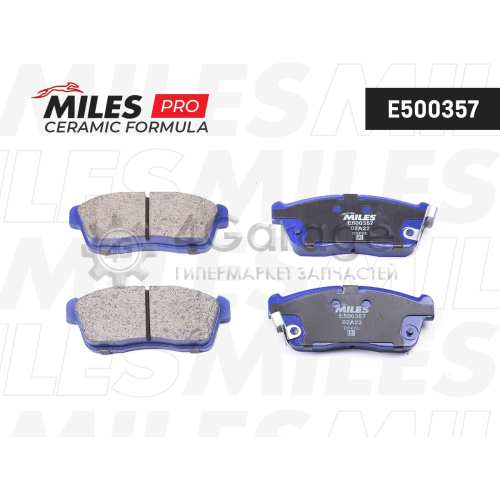 MILES E500357 Колодки тормозные (Смесь CERAMIC) SUZUKI IGNIS 00/ALTO 02 с индикат.износа передние (TRW GDB3276) E500357