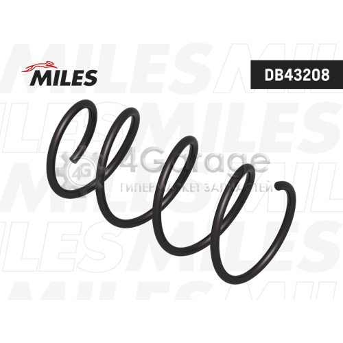 MILES DB43208 Пружина подвески TOYOTA передняя DB43208