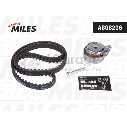 MILES AB08206 Комплект ремня ГРМ OPEL/GM 1.2-1.6 8V