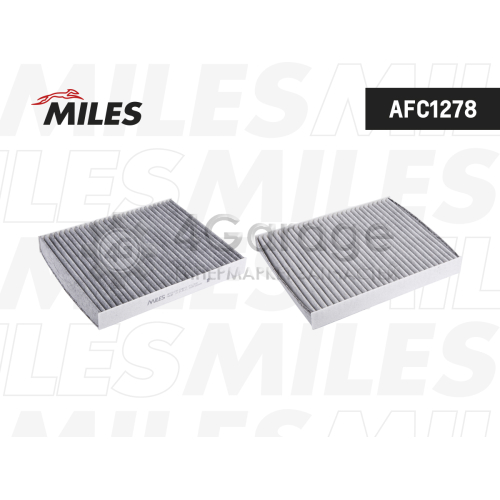 MILES AFC1278 Фильтр салона угольный HYUNDAI IX55 07- (MANN CU26001, FILTRON K1295) AFC1278