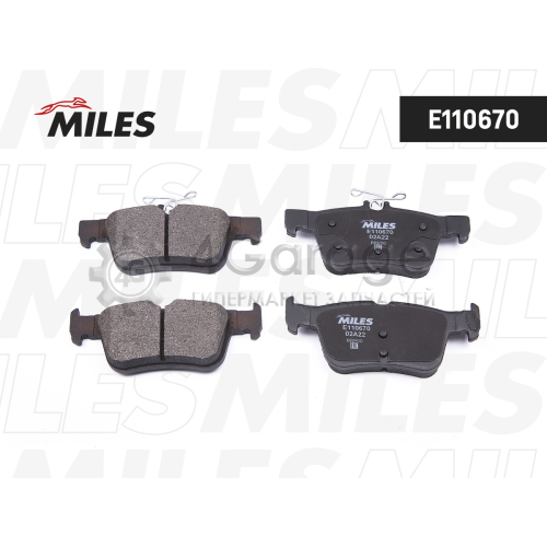 MILES E110670 Колодки тормозные FORD KUGA/MONDEO/GALAXY/S-MAX 14- задние E110670